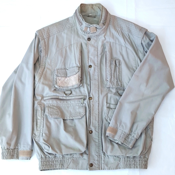 Eddie Bauer Other - Vintage Eddie Bauer Men's Fishing Cargo Jacket, Gray Color, Size Small